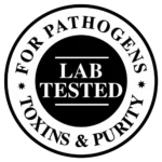 Lab tested seal for pathogens, toxins, and purity.